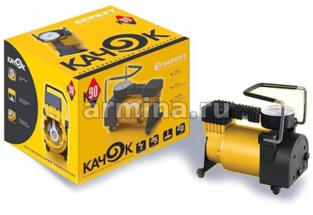 Компрессор "КАЧОК" К90, 35 л/мин, 10 Атм, в сумке, металл. корпус, 12A, 12V /8
