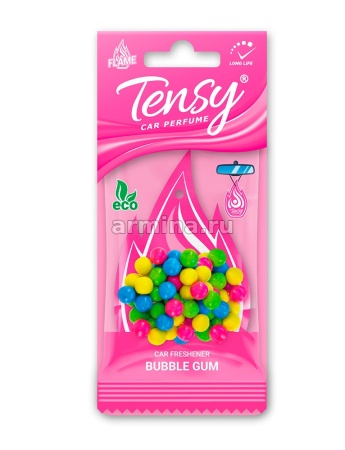 Ароматизатор "TENSY" бумажный "FLAME" Бабл Гам /блок 50