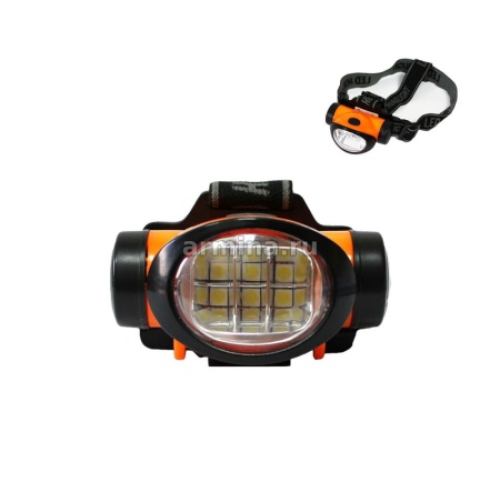 Фонарь светодиодный 603-6с на лоб, 3 режима, 6 LED