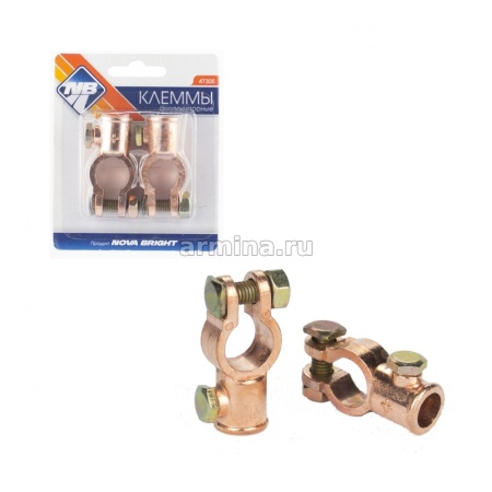 Клеммы аккумуляторные "Nova Bright" BT-10 (47305) в блистере /150