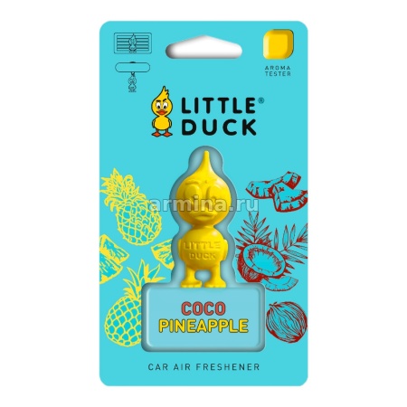 Ароматизатор "LITTLE DUCK" 3D-Polymer кокос-ананас /блок 12/
