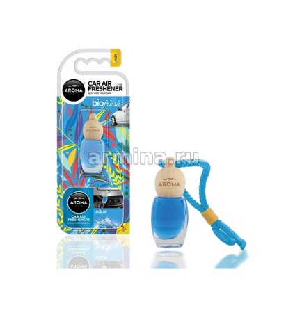 Ароматизатор "AROMA CAR" подвеска "Bio Fresh" Aqua, в блистере /блок 20