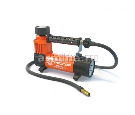 Компрессор "Агрессор" AGR-30L цельнометаллический со встроенным фонарём, 7 Атм, 140 Вт, 12В/8