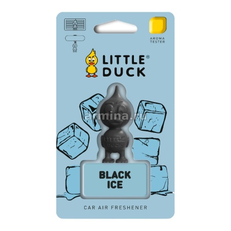 Ароматизатор "LITTLE DUCK" 3D-Polymer черный лед /блок 12/