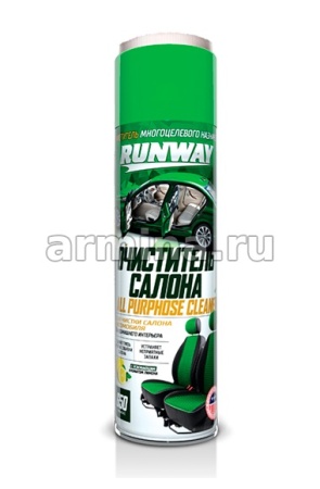 Очиститель салона "RUNWAY" RW6182 "2 в 1", 450 мл /12