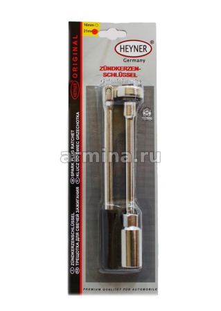 Ключ свечной-трещотка "HEYNER" 424210 проффес., 21 мм, 180 град. вращения /40