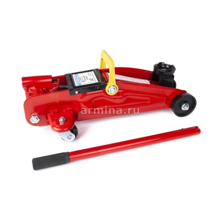 Домкрат подкатной, гидравлический  2 т "AUTOVIRAZH" AV-075202 красный, в чемодане