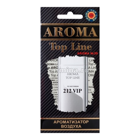 Ароматизатор "AROMA TOP LINE" бумажный №39 "Carolina Herrera 212 VIP" /уп-10/60