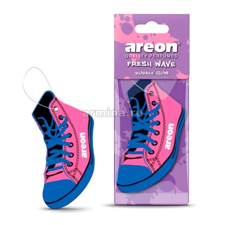 Ароматизатор "AREON" бумажный "Fresh Wave" Bubble Gum /уп-20/120/360