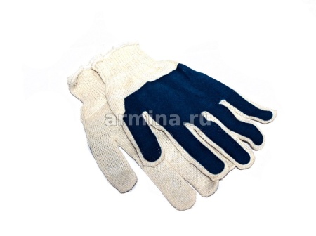 Перчатки х/б из 3-х ниток, хлопок с латексным обливом, 23 см /уп-10/200
