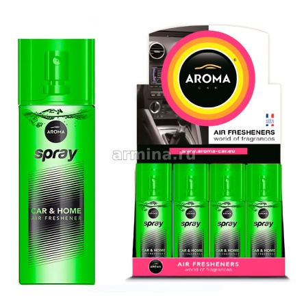Ароматизатор "AROMA CAR" спрей "Pump Spray" в стеклянном флаконе, Green Tea /уп-28/112