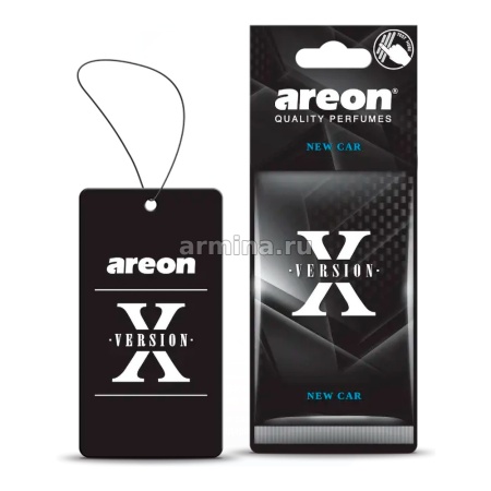 Ароматизатор "AREON" бумажный "X-VERSION" New Car /уп-10/120/360