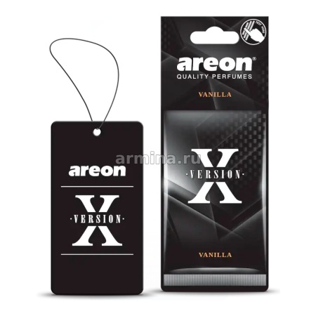 Ароматизатор "AREON" бумажный "X-VERSION" Vanilla /уп-10/120/360