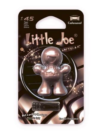 Ароматизатор "Little Joe METALLIC" на дефлектор "Bronze" Cedarwood /блок 6/48