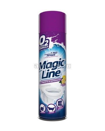Очиститель пенный активный "Magic Line" ML5007 для туалета и керамики, 650 мл /12