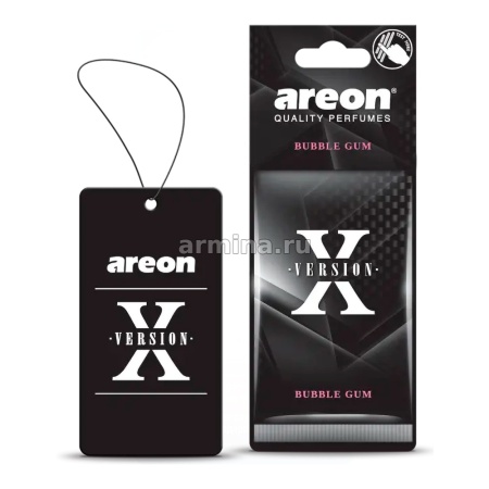 Ароматизатор "AREON" бумажный "X-VERSION" Bubble Gum /уп-10/120/360
