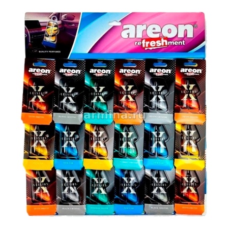 Ароматизатор "AREON" гелевый "LIQUID" "Х-VERSION " "Ассорти" МИКС /п-18/360