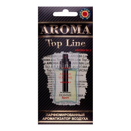 Ароматизатор "AROMA TOP LINE" бумажный №3 "Dior Homme Sport" /уп-10/60