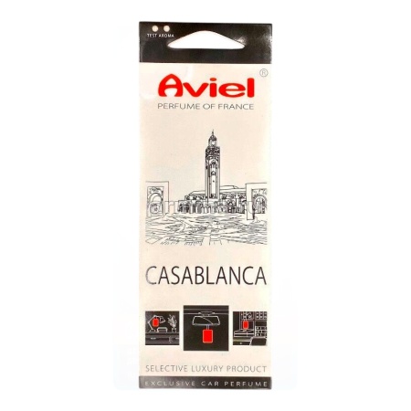 Ароматизатор подвесной "AVIEL" бумажный на зеркало "CASABLANCA" /10