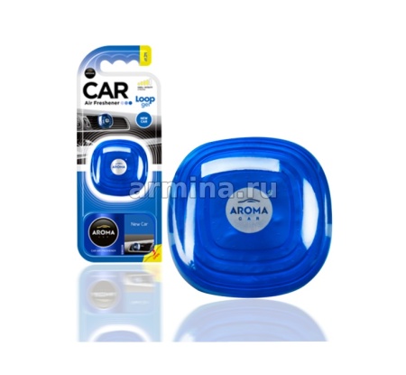 Ароматизатор "AROMA CAR" на дефлектор "Loop Gel" New Car /блок 14