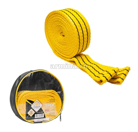 Трос буксировочный "ГЛАВДОР" GL-22, 12 т х 5 м, без крюков, в сумке /15