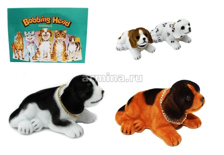 Игрушка "Собачка качает головой" средняя (DBP) 10х8,5х12,5 в ассортименте /36/432
