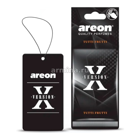 Ароматизатор "AREON" бумажный "X-VERSION" Tutti Frutti /уп-10/120/360