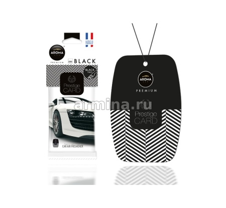 Ароматизатор "AROMA CAR" бумажный "Prestige Card" Black /блок 36