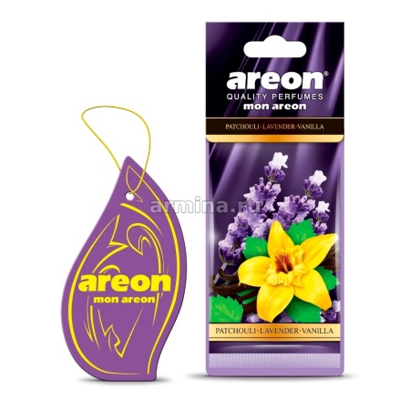 Ароматизатор "AREON" бумажный "MON AREON" Patchouli-Lavender-Vanilla /уп-20/360