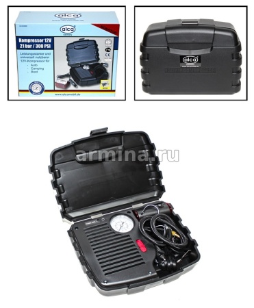 Компрессор "ALCA" 223000 "нон-стоп" 100 PSI, 12V, 7Бар, в кейсе с лампой /10