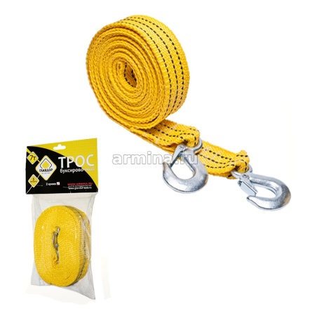 Трос буксировочный "ГЛАВДОР" GL-09, 7 т х 5 м, 2 крюка /20