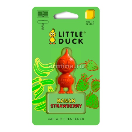 Ароматизатор "LITTLE DUCK" 3D-Polymer банан-клубника /блок 12/