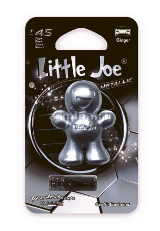 Ароматизатор "Little Joe METALLIC" на дефлектор "Silver" Ginger /блок 6/48