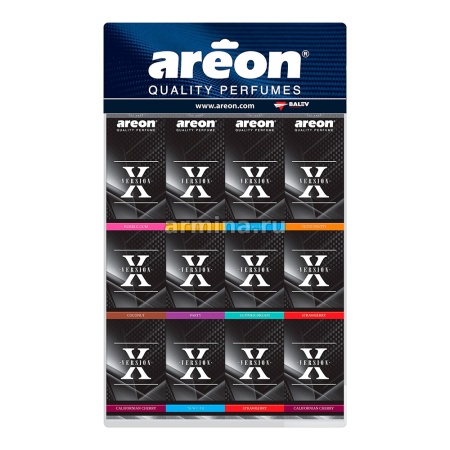 Ароматизатор "AREON" бумажный "X-VERSION" "Ассорти" МИКС /п-60/900