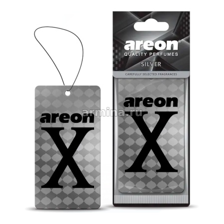 Ароматизатор "AREON" бумажный "X-VERSION" LUX Silver (Серебро) /уп-10/120/360