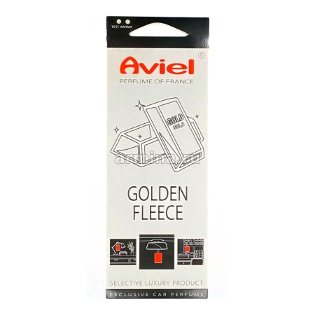 Ароматизатор подвесной "AVIEL" бумажный на зеркало "GOLDEN FLEECE" /10