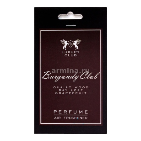 Ароматизатор "LUXURY CLUB" бумажный Burgundy по мотивам Paco Rabanne Lady Million/25/500
