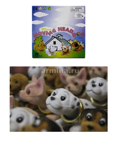 Игрушка "Собачка качает головой" маленькая, 6,5х6х9 в ассортименте /уп-24/360/720