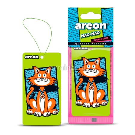 Ароматизатор "AREON" бумажный "MAO-BAO" Mao-Mao, Bubble Gum /уп-20/360