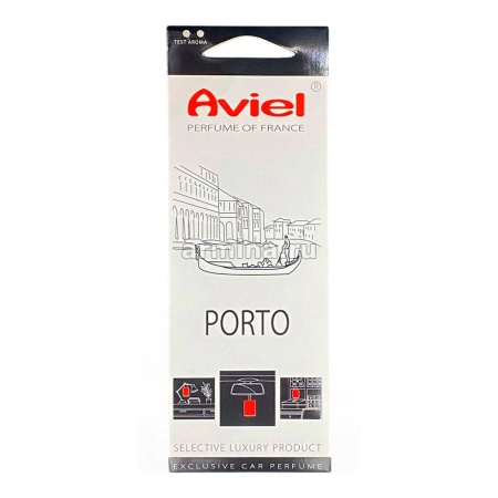 Ароматизатор подвесной "AVIEL" бумажный на зеркало "PORTO" /10