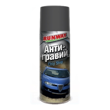 Антигравий "RUNWAY" RW6100 аэрозоль, серый, 450 мл /12