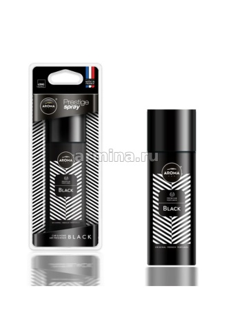 Ароматизатор "AROMA CAR" аэрозольный, "Prestige Spray" Black металл. бут. /блок 12/120