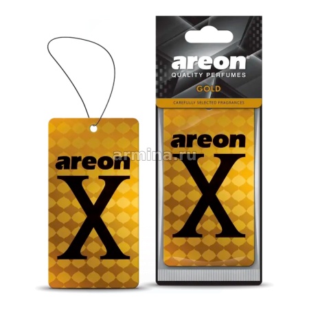 Ароматизатор "AREON" бумажный "X-VERSION" LUX Gold (Золото) /уп-10/120/360