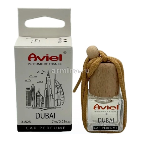 Ароматизатор подвесной "AVIEL" флакон с деревянной крышкой "DUBAI" 7 мл/10