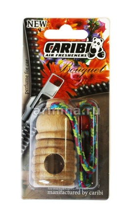 Ароматизатор "CARIBI" деревянный с флаконом, Цветочный букет /10