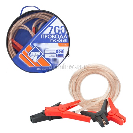 Провода пусковые "Nova Bright" 700А, 4 м, морозоустойчивые, силикон. обмотка, в сумке (47780) /5