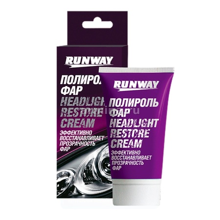 Полироль для фар "RUNWAY" RW0501, 50 мл /12