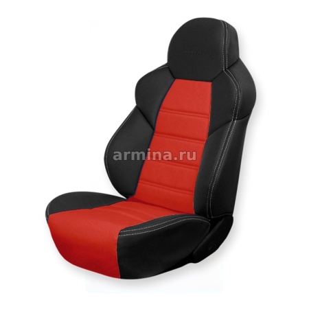 Чехол на сиденье "ДИНАС" Drive к/з 100% (черный/красный)