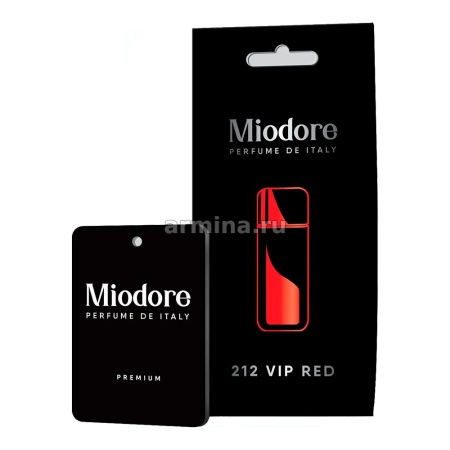 Ароматизатор "MIODORE"  бумажный "212 VIP RED" (по мотивам  212 VIP Red - Carolina Herrera)/22